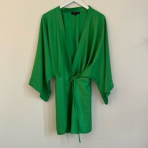 Beulah kimono top, size M, green